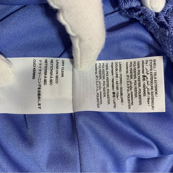 VTG bebe Blue crochet lace skirt 00 - Picture 11 of 11